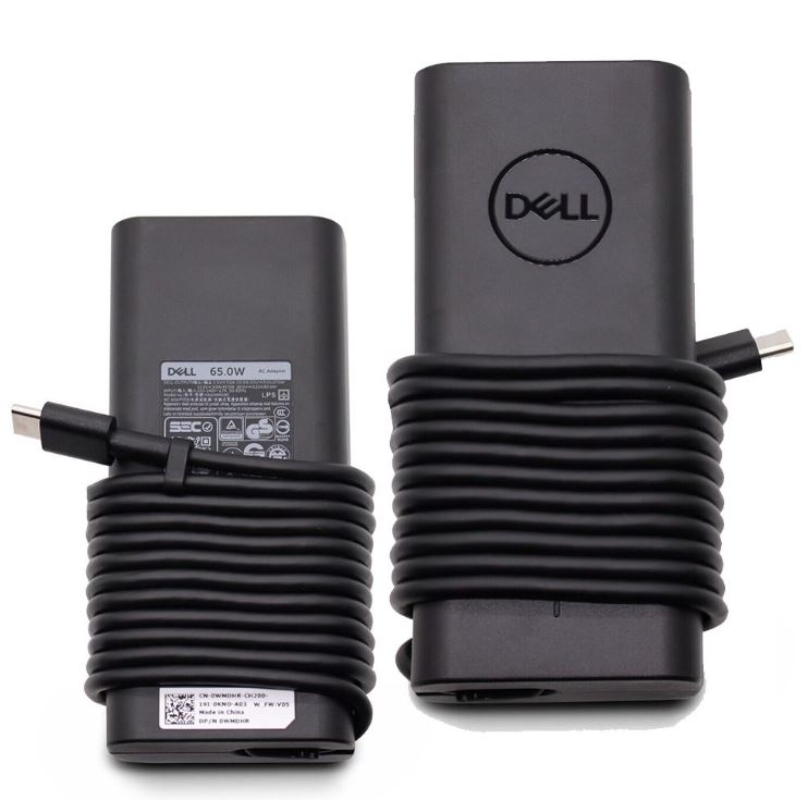 65w type c 06 Dell 65W USB Type C AC Power Adapter Laptop Charger For Dell Chromebook 3100 3380 3400 5190 5190 2-in-1 11 3180 11 3189 2-in-1 Series P/N: LA65NM130 HA65NM13 HK65NM13 - Image 1
