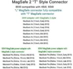 Apple Magsafe 2 DC Cable  Cord  T-Tip  5 pin Compatible for MacBook Model  A1425  A1435  A1502  A1398   60W  45W 85W Laptop Adapters Chargers Year 2013-2015 - Image 2