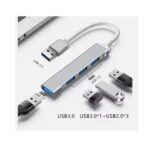 Super Speed   Aluminum Alloy 5Gbps Transfer  Fast Data USB Ultra Slim 4 In 1  Hub Male USB 3.0 to Female 4 Ports USB 3.0  Hub  Compatible Devices  Laptop Desktop PC MacBook  Keyboard Mouse Printer USB Card Reader