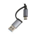 Super Speed   Aluminum Alloy 5Gbps Transfer  Fast Data Type - C OR  USB 3.0 Male  2 in 1  Ultra Slim 7 In 1   to Female 5 Ports USB 3.0  Hub & 2 Ports Type C  Compatible Devices  Laptop Desktop PC MacBook  Keyboard Mouse Printer USB Card Reader - Image 2