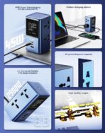 Multi-Purpose  Tower  Extension Power Socket  SC2    45W   Fast  Charging LED Display Light   LDNIO 7 In 1 2500W High-Power Output Capacity   Universal  4    Power Sockets & 2  USB-C  PD  Ports  With 1 USB-A   QC Ports  2M  Heavy Power Cable  Compatible With    Home  Offices  Workstations  Gaming Setups  Travel Use