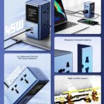 Multi-Purpose  Tower  Extension Power Socket  SC2    45W   Fast  Charging LED Display Light   LDNIO 7 In 1 2500W High-Power Output Capacity   Universal  4    Power Sockets & 2  USB-C  PD  Ports  With 1 USB-A   QC Ports  2M  Heavy Power Cable  Compatible With    Home  Offices  Workstations  Gaming Setups  Travel Use