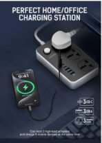 Power Extension   SC3604C  Premium Multi-Socket LDNIO 9 In 1 2500W High-Power Output Capacity   Universal  3 Power Sockets & 3 USB-C  Ports With 3 USB Ports  2M  Heavy Power Cable - Image 3