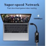 Highs Speed USB Type  C  Male 3.1 Gigabit Ethernet Card to LAN RJ45 100Mbps  Female Network LAN Adapter  Compatible Devices   Computers  Laptops   Windows  Linux   Network Support