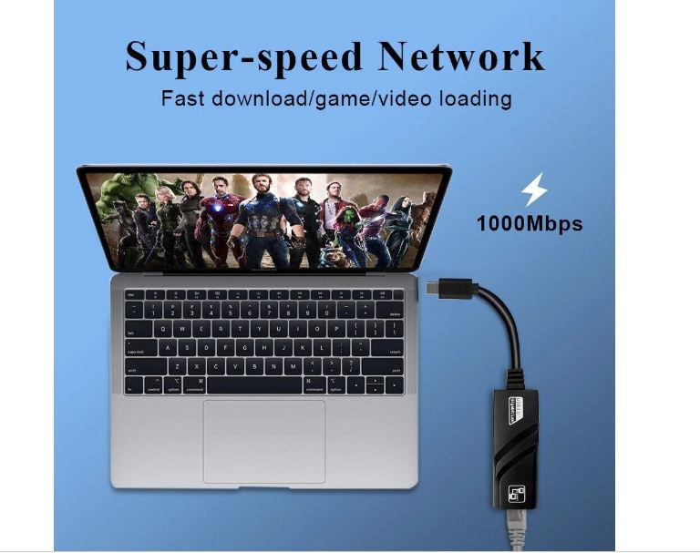 type c to lan 02 Highs Speed USB Type C Male 3.1 Gigabit Ethernet Card to LAN RJ45 100Mbps Female Network LAN Adapter Compatible Devices Computers Laptops Windows Linux Network Support - Image 1