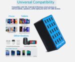 Universal Charging Station 100W Multi-Port USB Desktop Charging hub 20 Ports  Compatible Devices  Smartphones Tablets Smart Watches Bluetooth Earbuds Power Bank - Image 4