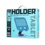 Foldable & Portable Anti-slip Silicone Pads Adjustable 360° Rotating  Remax Rm-C60 Material Premium Alloy  Foldable Tablet & Phone   Stand    Compatible Devices Samsung Galaxy   iPhone  Smartphones Apple iPad  Lenovo Huawei & Xiaomi Tablets - Image 2