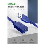 High Speed Data Transfer 5Gbps Plug & Play  Material PVC   Extension Extender Cable Length   1.5M USB 3.0  Male  to  Female  Cable  Windows  macOS  Linux - Image 7