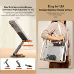 Foldable, Lightweight Excellent Stability  360° Rotating Head & Adjustable Viewing Angles Aspor A701     Material Carbon Steel   Silicone  Desktop  Tablet   Stand Or Mobile  Holder  Compatible Devices   Apple iPhone  Samsung Galaxy Series Google Pixel  Xiaomi Redmi Poco OPPO Vivo Realme  Infinix & Tecno - Image 3