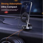 Compact Design Easy  to Install Material  ABS Plastic Perfect Viewing 360 Rotation KD07   Magnetic Car Phone Holder  Strong Suction Base  Compatible Devices Apple iPhone  Samsung Galaxy  Google Pixel Series - Image 4