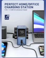 Multi-Purpose  Tower  Extension Power Socket  SC2  45W Fast Charging LED Display Light LDNIO 7 In 1 2500W High-Power Output Capacity   Universal  4  Power Sockets & 2  USB-C  PD  Ports  With 1 USB-A   QC Ports  2M  Heavy Power Cable - Image 5