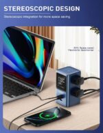 Multi-Purpose  Tower  Extension Power Socket  SC2  45W Fast Charging LED Display Light LDNIO 7 In 1 2500W High-Power Output Capacity   Universal  4  Power Sockets & 2  USB-C  PD  Ports  With 1 USB-A   QC Ports  2M  Heavy Power Cable - Image 6
