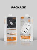 Multi-Purpose Extension Power Socket  SC3416  Premium -Socket 65W Fast Charging    LDNIO 7 In 1 2500W High-Power Output Capacity   Universal  3  Gang  Power Sockets & 1 USB-C  PD  Ports  With 2 USB-A   QC Ports  2M  Heavy Power Cable - Image 2