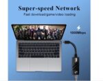 Highs Speed USB Type  C  Male 3.1 Gigabit Ethernet Card to LAN RJ45 100Mbps  Female Network LAN Adapter  Compatible Devices   Computers  Laptops   Windows  Linux   Network Support