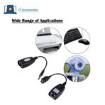 Range Extender USB 2.0 to  RJ45 CAT5   CAT6 Adapter   High Speed Data Transfer  Ethernet Extender 4800Mbps  Plug & Play 150 Feet (45M ) Extender   Compatible For  PC Laptop Printers Webcams USB Keyboards USB Mouse Barcode Scanners POS Systems - Image 6