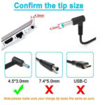 HP 90W New  Laptop Charger  For  EliteBook 850 G3 850 G4  850 G5    Series    Adapter  Pin Size  4.5mm*3.0mm (Blue Pin) - Image 6