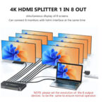 High Quality HDMI 2K  4K   Switcher  8 Port Splitter  8 in 1 Hub Switch   Compatible For Computers Laptops Projectors PlayStation Xbox Consoles - Image 2