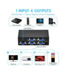 High Quality 200 MHz   VGA   Professional Video 4 Ports Splitter Compatible For Monitors VGA Projectors VGA Display System - Image 5